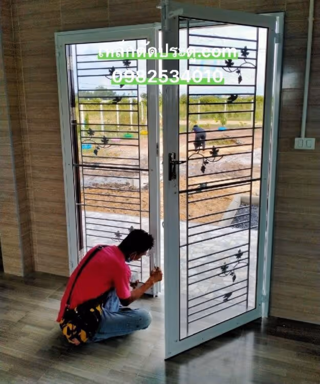 เหล็กดัดประตู มุ้งลวด Slide 17