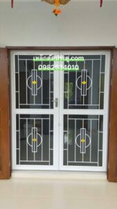 เหล็กดัดประตูบานเลื่อน โมเดิร์น